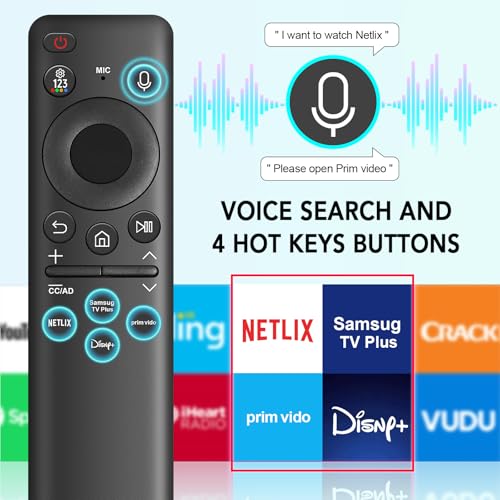Seayoo BN59-01432A Solar Voice Remote Replacement for Samsung TV Remote with Bluetooth Rechargeable Solar Cell, Compatible with Samsung Neo QLED S90D Smart 8K HDR Ultra HD TVs, VG-TM2360E 2023 Model, Black - Image 4