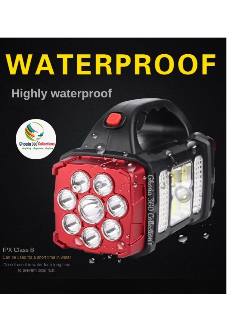 ELTRAZONE - 5 in 1 Hurry Bolt Multifunction 38W Solar Lamp Flashlight Waterproof 4 Modes Searchlight KN-478 - Image 1