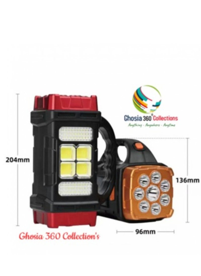 ELTRAZONE - 5 in 1 Hurry Bolt Multifunction 38W Solar Lamp Flashlight Waterproof 4 Modes Searchlight KN-478 - Image 1