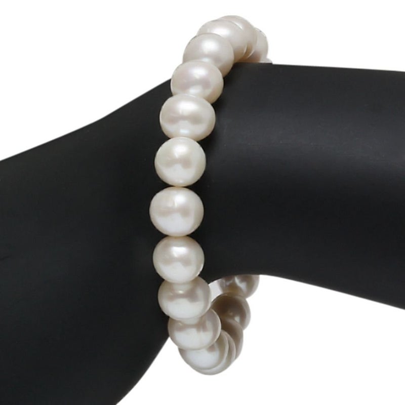 GEM STONE KING مجموعة مجوهرات من قلادة وأقراط وسوار من لؤلؤ المياه العذبة الأبيض من جيم ستون كينغ للنساء | فضة استرلينية 925 | هدية مثالية للعروس | هدايا مجوهرات فاخرة لها ولأمها وزوجتها - Image 5