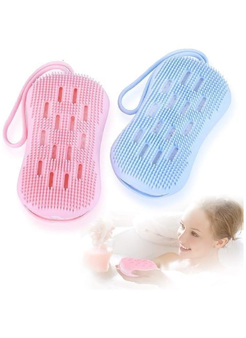 Ultra Soft Silicone Loofah with Rebound Sponge - Body Massage Loofah - Multicolor