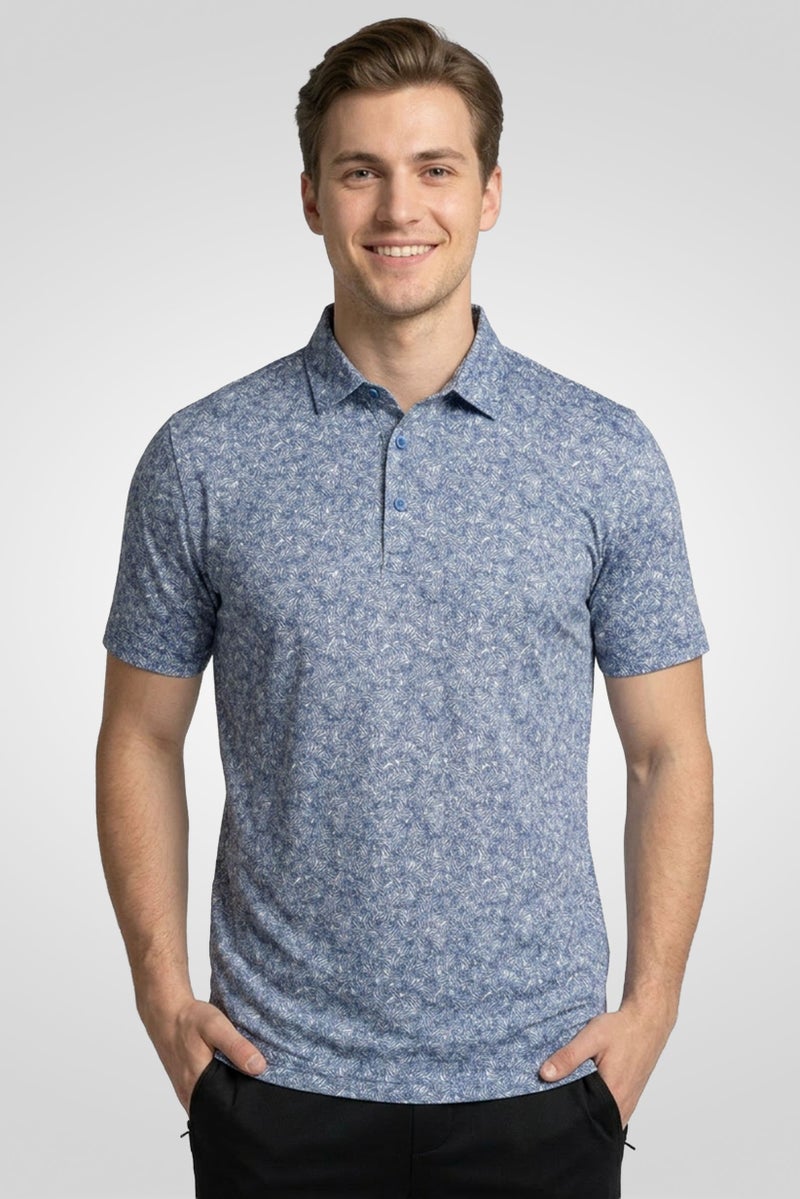 Greg Norman Men Sportswear Fit Short Sleeve Outdoor Polo Shirt, Multicolor - Image 1