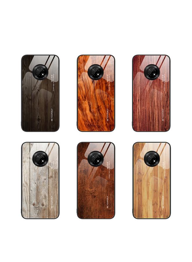 S-TOP Case For Huawei Enjoy 20 Plus 5G Wood Grain Glass Protective Case - Image 2