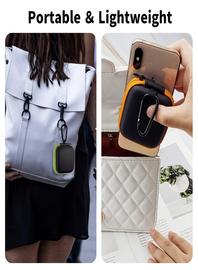 MOLOVA 5Pack Square Earbud Case Portable EVA Carrying Case Storage Bag Cell Phone Accessories Organizer with Carabiner for Earphone, Earbud, Earpieces, SD Memory Card, Camera Chips-5 Colors - Image 5