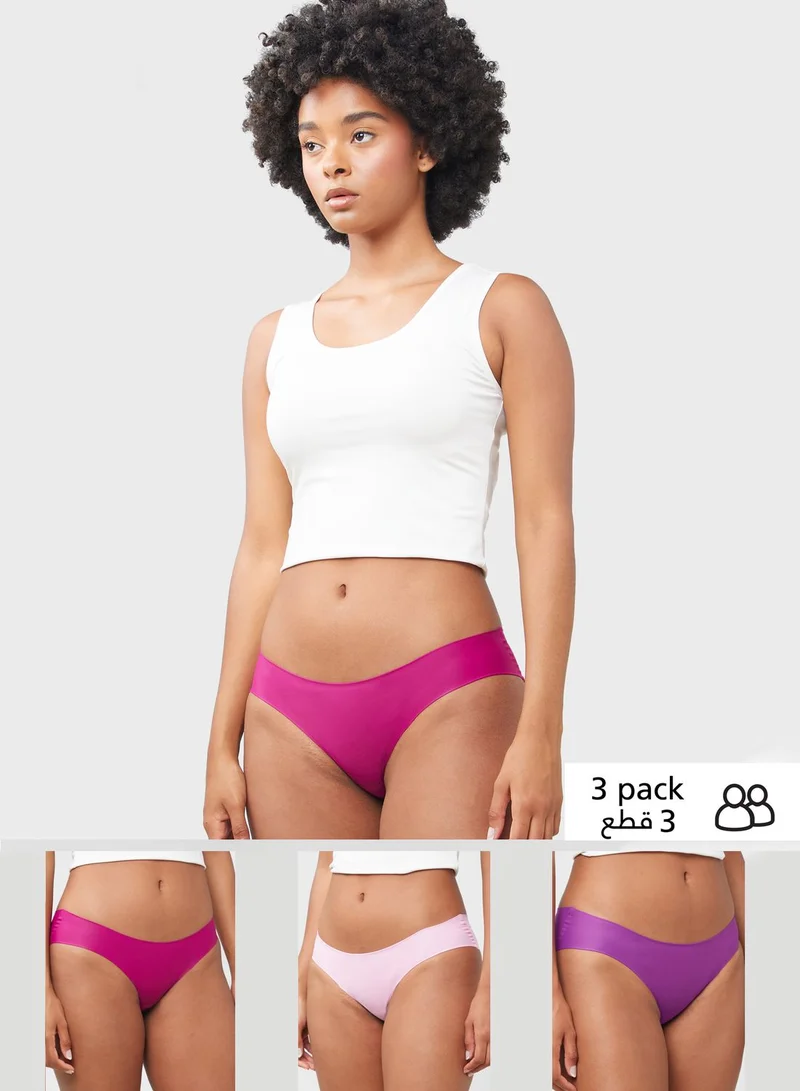 Ginger 3 Pack Seamless Hipster Brief