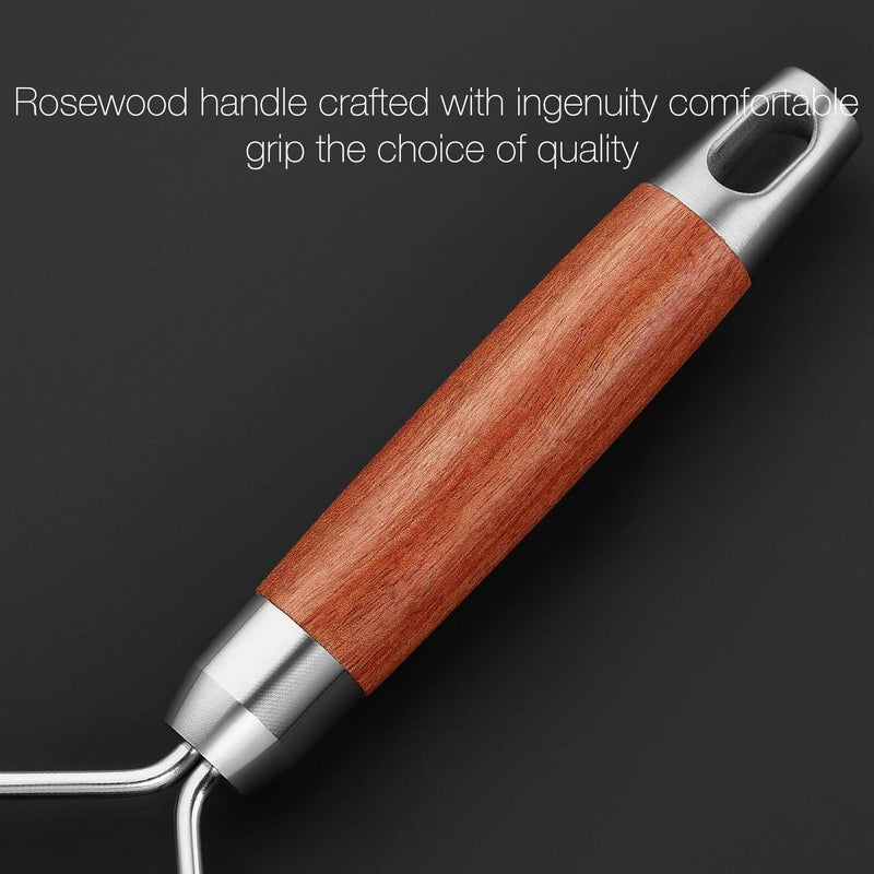 KULUNER Professional-Grade Lemon Zester with Ultra-Coarse Blades, Heavy-Duty Cheese/Vegetable Grater, Solid Wood Handle Design - Rust-Resistant Durable, Essential Kitchen Tool (A1) - Image 2