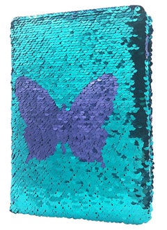 Y&D Reversible Sequin Notebook Diary, Magic Office Butterfly Notepad School Diary for Boys Girls Birthday Festival Gifts Toy  - Image 1