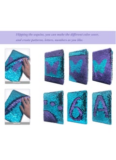 Y&D Reversible Sequin Notebook Diary, Magic Office Butterfly Notepad School Diary for Boys Girls Birthday Festival Gifts Toy  - Image 4