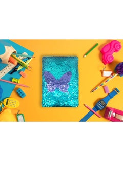Y&D Reversible Sequin Notebook Diary, Magic Office Butterfly Notepad School Diary for Boys Girls Birthday Festival Gifts Toy  - Image 5
