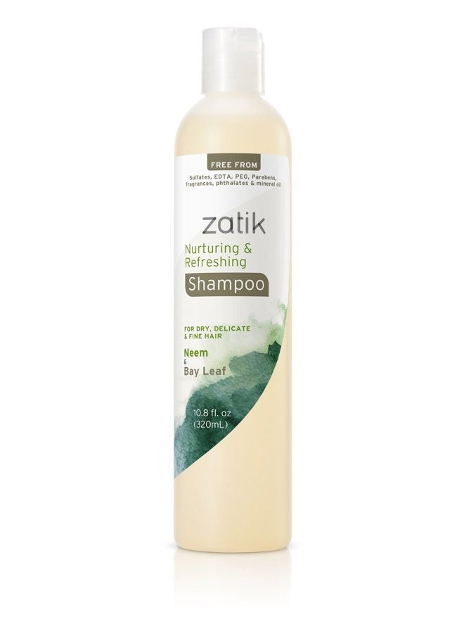 zatik شامبو مغذي ومنعش (زيت النيم وورق الغار، 320 مل) - 10.8 أونصة - Image 1