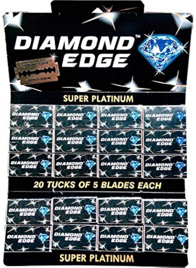 Supermax Super-Max Diamond Edge Double Edge Razor Blades, 100 blades - Image 1