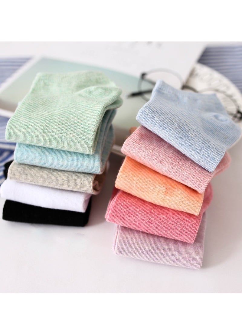 10 أزواج جوارب كاحل كاجوال قطنية مريحة متعددة - Image 3