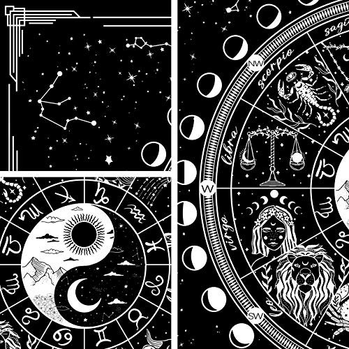 Kanuyee Twelve Constellation Tapestry,Black and White ，Sun and Moon ，Yin and Yang Tapestry Mystic Wall Hanging Tapestry for Home Decor (60"x80") - Image 5