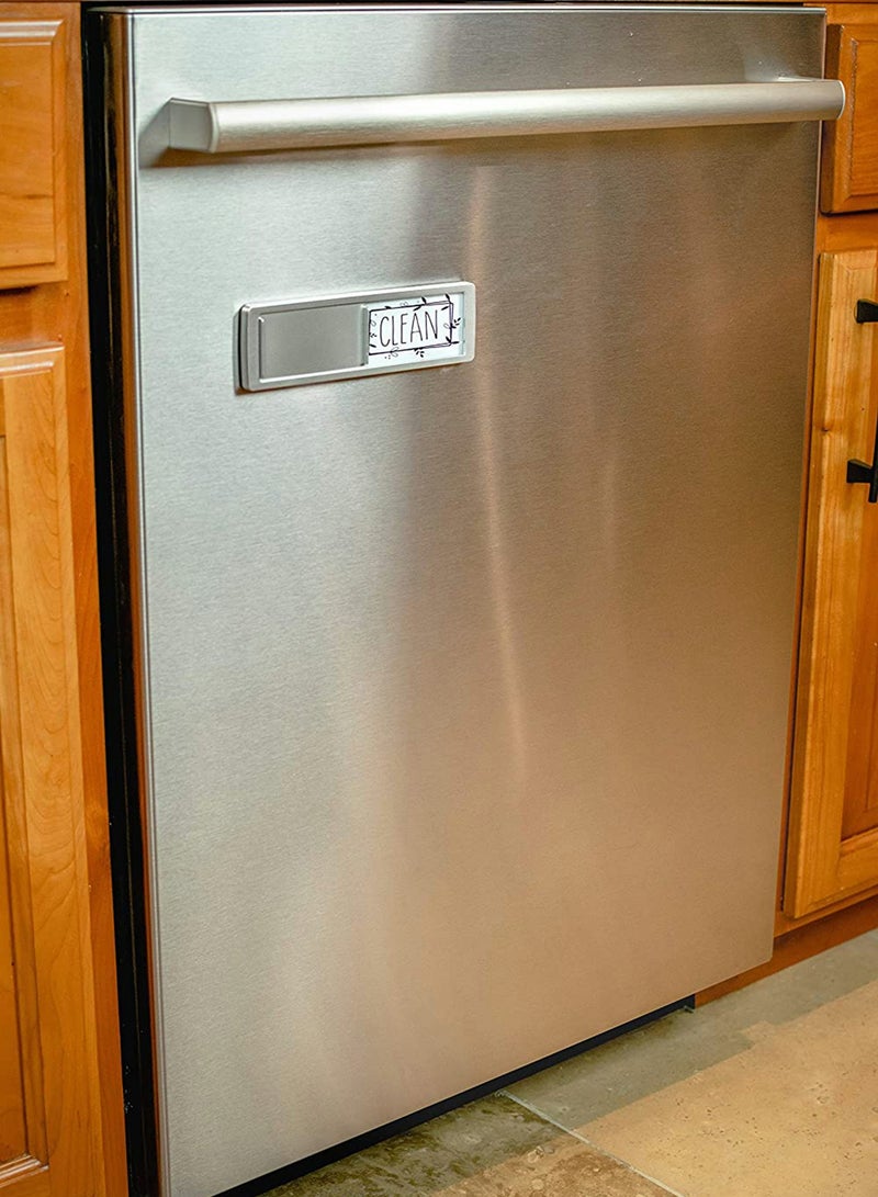 Barakah Clean Dirty Magnet With Sign Indicator Trendy Universal Kitchen Dish Washer Refrigerator Super Strong with Stickers for Organization and Storage 7" x 2" - Image 2
