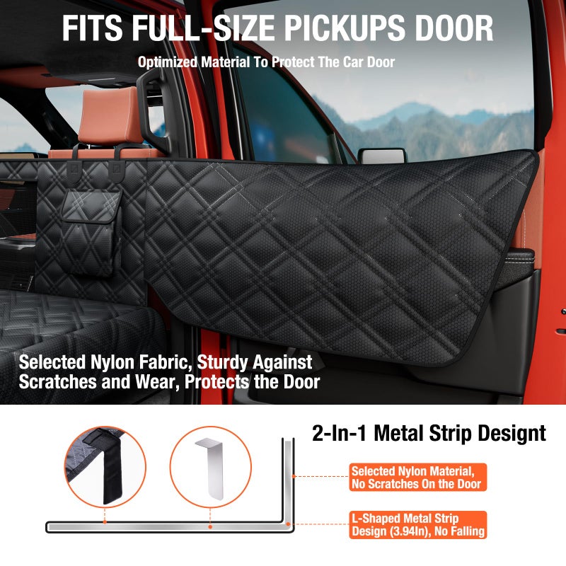 Surfcabin Truck Back Seat Extender for Dogs â€“ Waterproof Full Size Pickup Pet Seat Cover with Door Protection, Hard Bottom Holds 420 lbs Dog Hammock for F150, RAM 1500 & More - Image 2