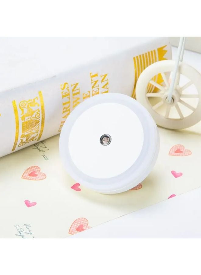 LED Round-shaped Plug-in Night Light Super Smart Socket Dusk to Dawn Sensor Lights