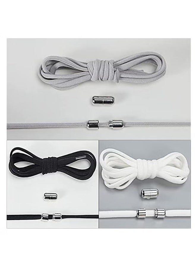 واي جيه 6 أربطة أحذية بدون ربطة عنق أربطة مطاطية لكل الأحذية أربطة أحذية مطاطية شاملة أربطة أحذية بدون مرحاض مع أحزمة معدنية للمدربين ماراثون عداء تراياثلون الأطفال - Image 5