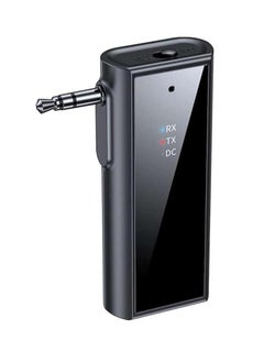 يسيدو محول صوت بلوتوث YAU41 من Yesido (TX+RX)، إصدار 5.0، تشغيل لمدة 10 ساعات، تشغيل موسيقى بطاقة TF، أوضاع الإرسال والاستقبال، قابل لإعادة الشحن، أسود  - Image 1