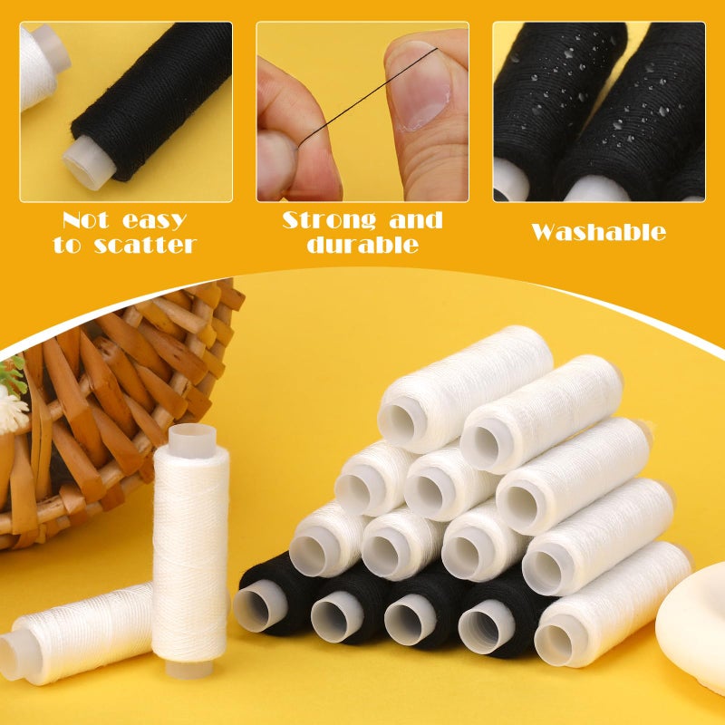 Zmaagg Sewing Thread  200 Yards Per Roll Black Thread For Sewing  Sewing String For Sewing Machine  Hand Stitching  Embroidery - Image 3