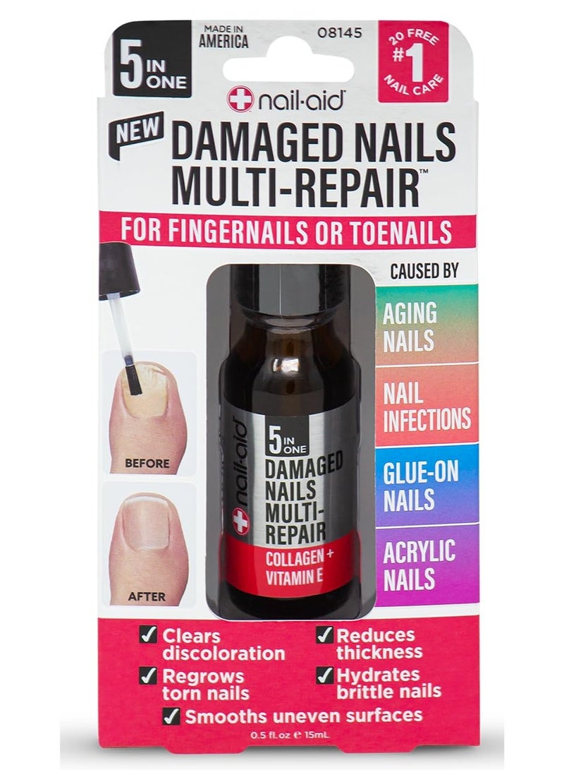 Nail-Aid - 5-in-1 Damaged Nails Multi-Repair for Fingernails or Toenails - Image 1