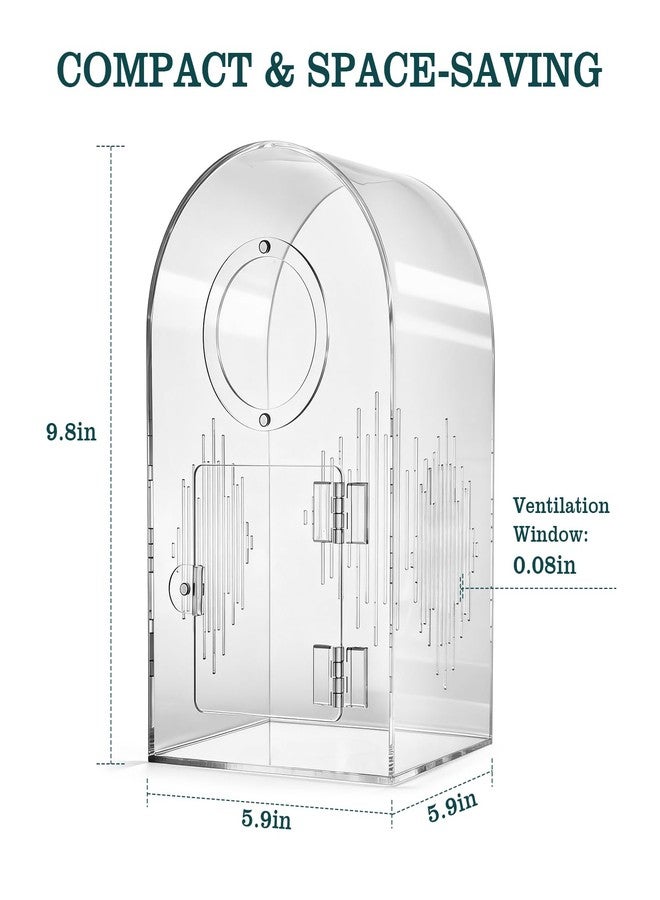 IKILEOGY Acrylic Jumping Spider Enclosure, Clear Spider Enclosure Kit with Ventilation, Pre-Assembled Habitat for Jumping Spiders, Tarantula, Mantis, Insects - Image 2