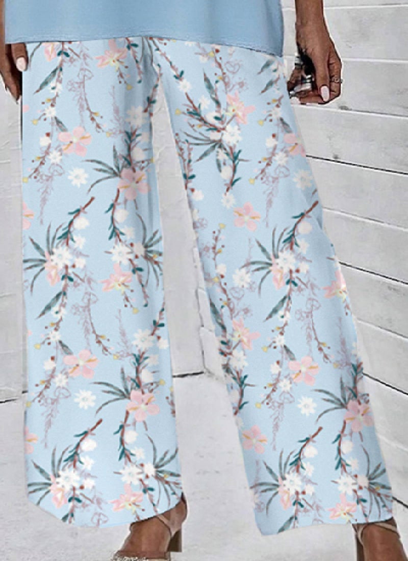 LOZ Lounge Sets for Women 2026 Summer Casual 3/4 Sleeve Shirts Wide Leg Pants Matching Tracksuit Sets Travel Outfits - Image 4