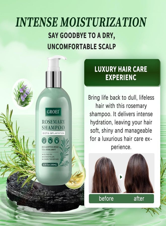 GROEI 2pcs Rosemary Shampoo for Hair Growth — Deep-Clean Lather with Dimethicone for Smoothness, Lightweight Formula for Fine or Flat Hair - Image 4