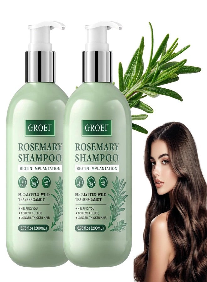 GROEI 2pcs Rosemary Shampoo for Hair Growth — Deep-Clean Lather with Dimethicone for Smoothness, Lightweight Formula for Fine or Flat Hair - Image 1