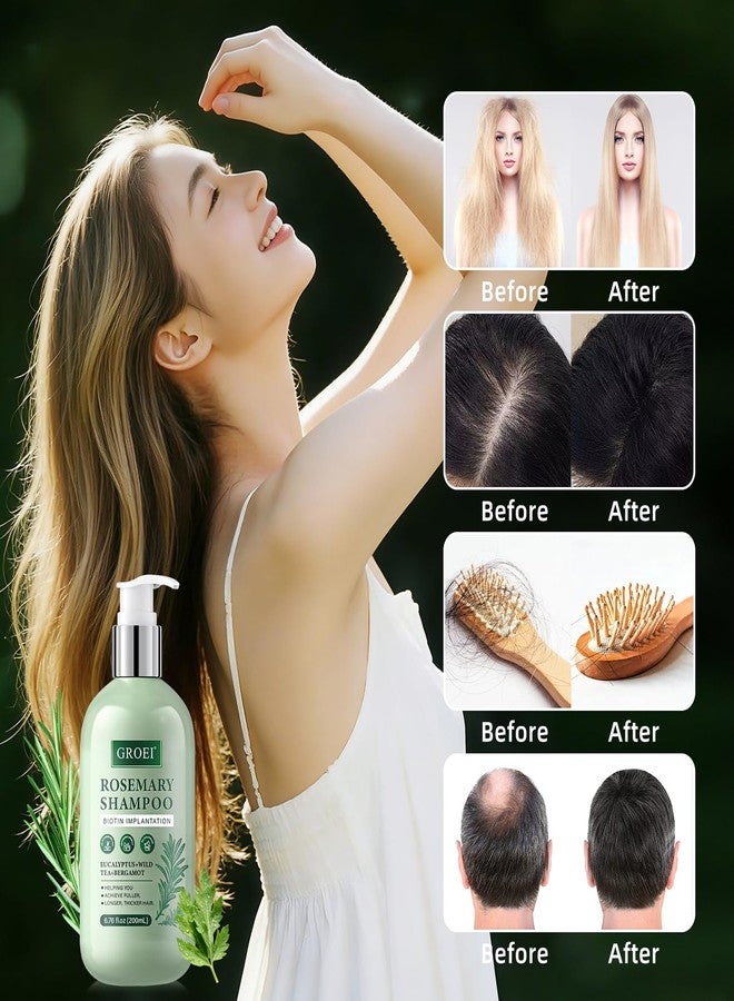 GROEI 2pcs Rosemary Shampoo for Hair Growth — Deep-Clean Lather with Dimethicone for Smoothness, Lightweight Formula for Fine or Flat Hair - Image 2