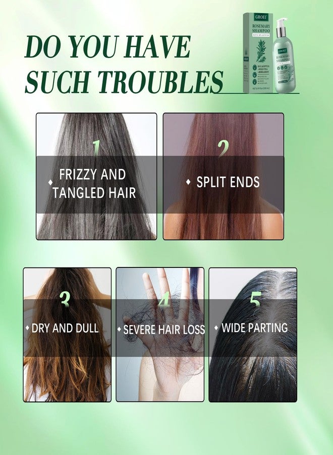 GROEI 2pcs Rosemary Shampoo for Hair Growth — Deep-Clean Lather with Dimethicone for Smoothness, Lightweight Formula for Fine or Flat Hair - Image 3