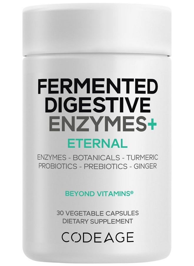 Codeage Codeage Fermented Digestive Enzymes Supplement - 14 Digestive Enzymes, Probiotics, Prebiotics, Fermented Botanicals, Plant-Based Multi Pancreatic Enzymes - 1 Capsule a Day - 30 Capsules  - Image 1