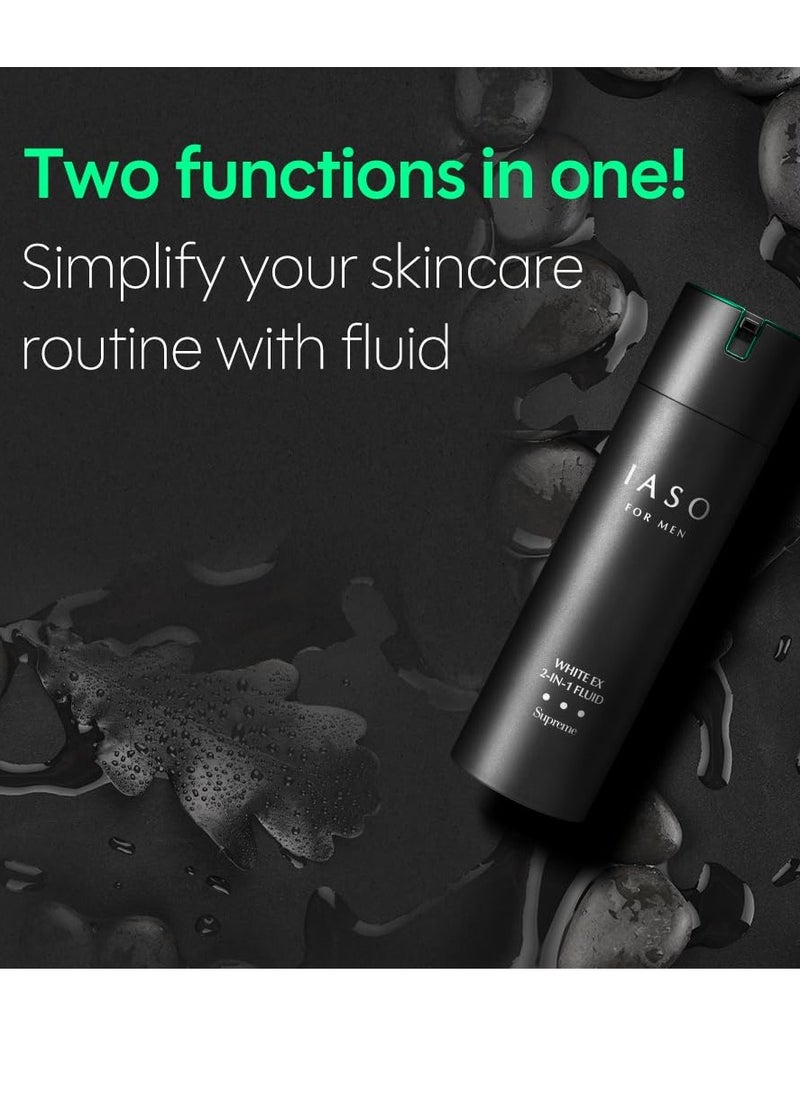 iaso IASO For Men White EX 2-IN-1 Fluid Supreme | Premium After Shave and Moisturizer, Wrinkle Reducing, Skin Reconditioning, Korean Men Care, 5.07 oz  - Image 2
