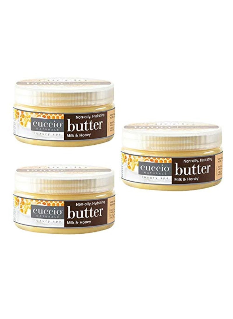 Cuccio Cuccio Naturale Milk  Honey Butter Blend Lotion  UltraHydrating NonGreasy Moisturizer for Hands Feet  Body  24Hour TimeRelease Formula 8 oz Pack of 3 