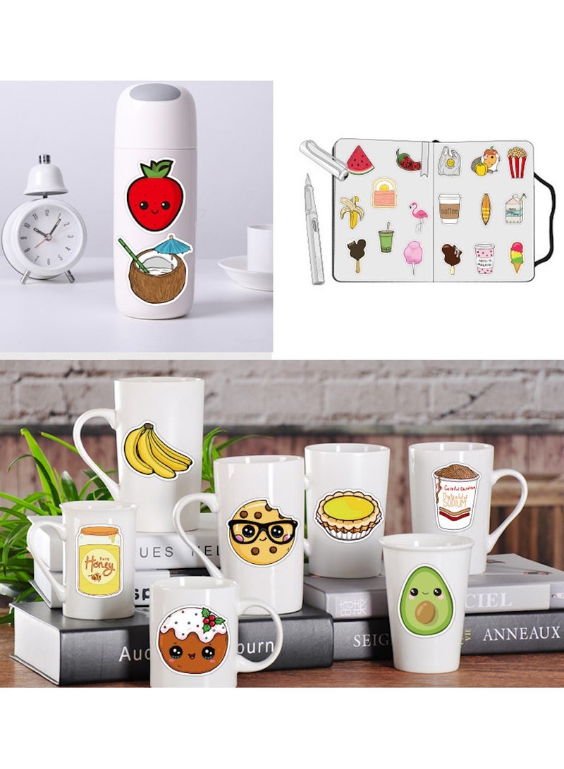 100 PCS Food Stickers Fruit Decals Stickers Food Stickers for Kids Vinyl Waterproof Stickers for Laptop Bumper Water Bottles Computer Phone Hard hat Car Stickers - Image 4