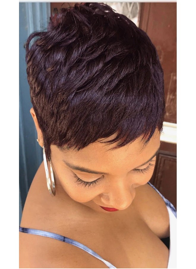 Nicelatus Nicelatus Short Pixie Cut Hair Wig Synthetic Wigs For Black Women Short Pixie Wigs For Women (Nicelatus X962799J)  - Image 4