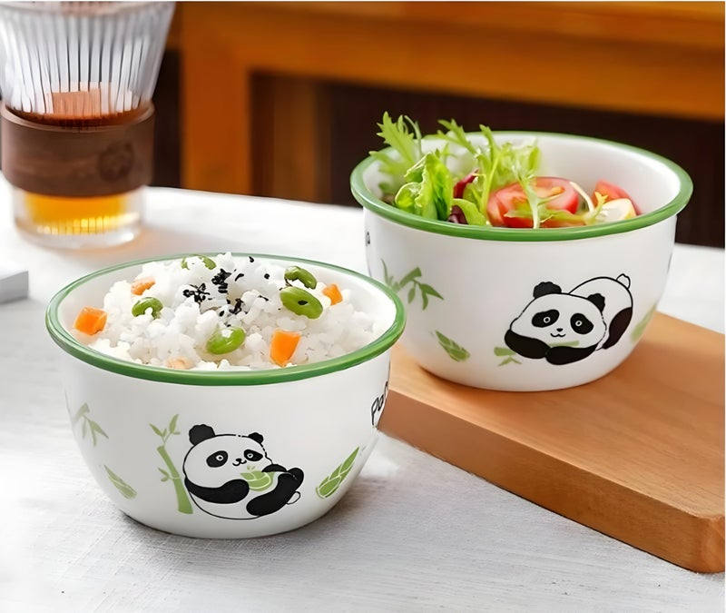 ONICORN Ceramic Porcelain Bowl Set for Oatmeal, Salad, Dessert, Fruit, Rice, Snack, Panda Theme Bowlset, Dishwasher & Microwave Safe with Gift Box (Panda Theme, Pack of 6) - Image 3
