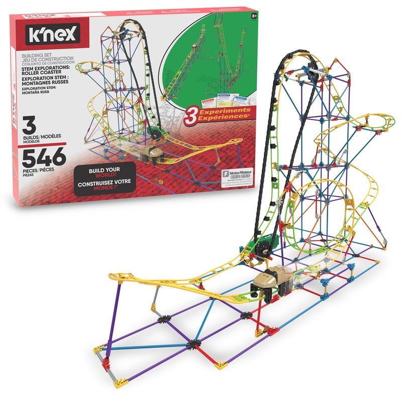 K'NEX Education - STEM Explorations: Roller Coaster Set â€š 546 Pieces, Creative Building Setâ€š Ages 8+ - Image 1