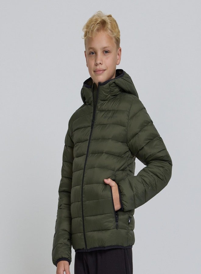 Spyder Packable Boys Puffer Jacket with Hood, Lightweight Boys Winter Jacket, Olive, 4 - Image 4