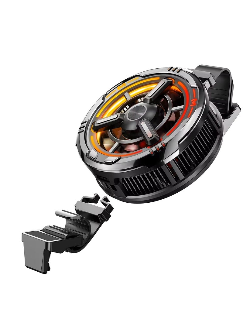 Memo CX09 Phone Cooling Fan, Phone Cooler, Tablet Cooler with 3 Gears Can Freeze Phone Cooler Black