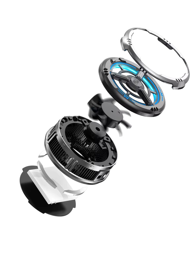 Memo CX09 Phone Cooling Fan, Phone Cooler, Tablet Cooler with 3 Gears Can Freeze Phone Cooler Black