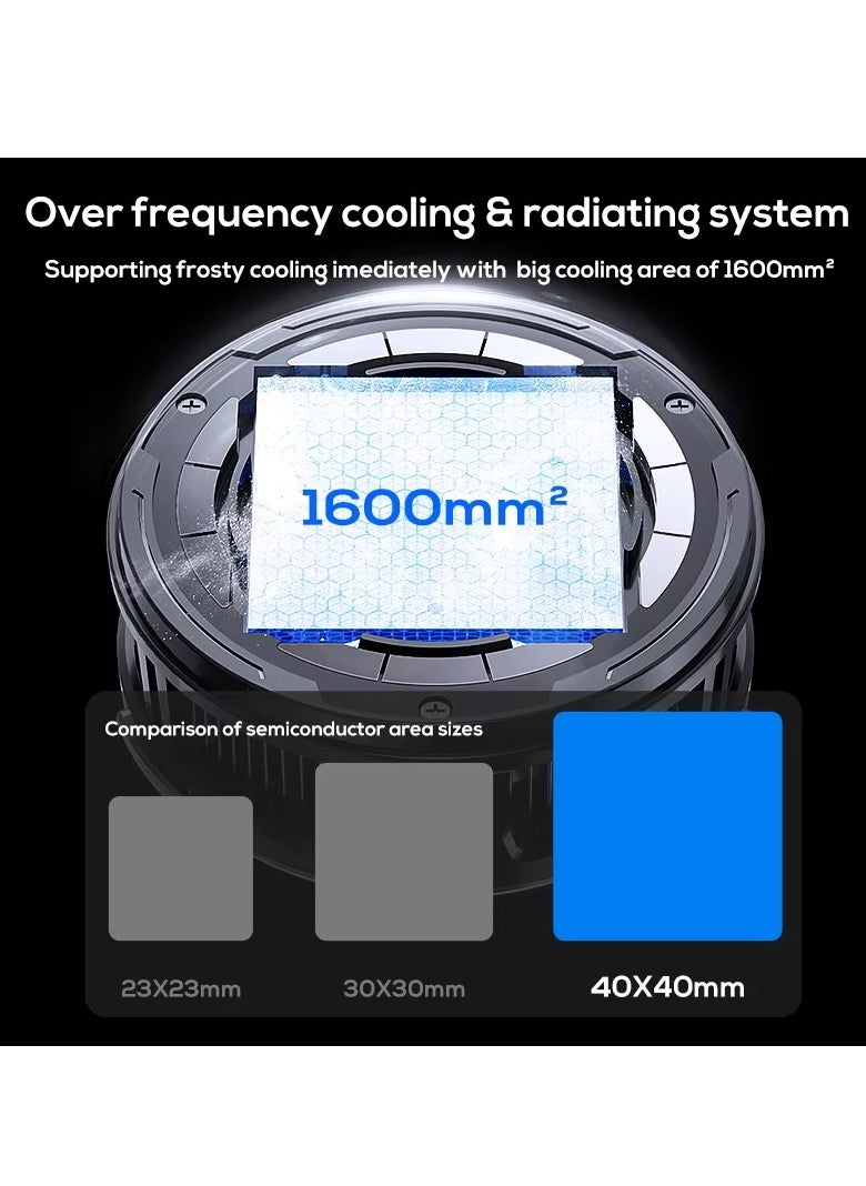 Memo CX09 Phone Cooling Fan, Phone Cooler, Tablet Cooler with 3 Gears Can Freeze Phone Cooler Black