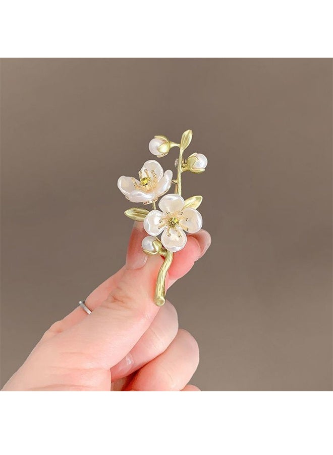 Phoenix Tail Brooch, Anti Rust and Anti Fading Alloy Brooch Pins, Jasmine Flower Shaped Clothing Brooch Corsage Scarf Clip Women Girls - Image 2
