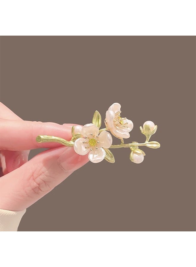 Phoenix Tail Brooch, Anti Rust and Anti Fading Alloy Brooch Pins, Jasmine Flower Shaped Clothing Brooch Corsage Scarf Clip Women Girls - Image 5