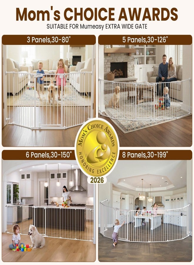 Mumeasy Baby Gate Replacement Hardware Kit, Wall Mount Accessories with Screws & Anchors for Baby & Dog Safety Gates, White - Image 4