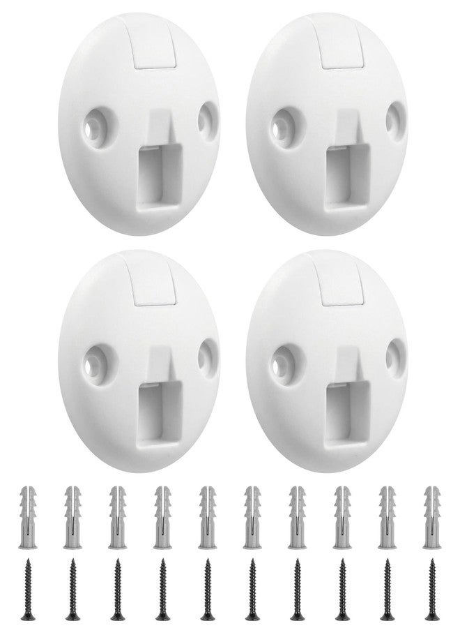 Mumeasy Baby Gate Replacement Hardware Kit, Wall Mount Accessories with Screws & Anchors for Baby & Dog Safety Gates, White - Image 1