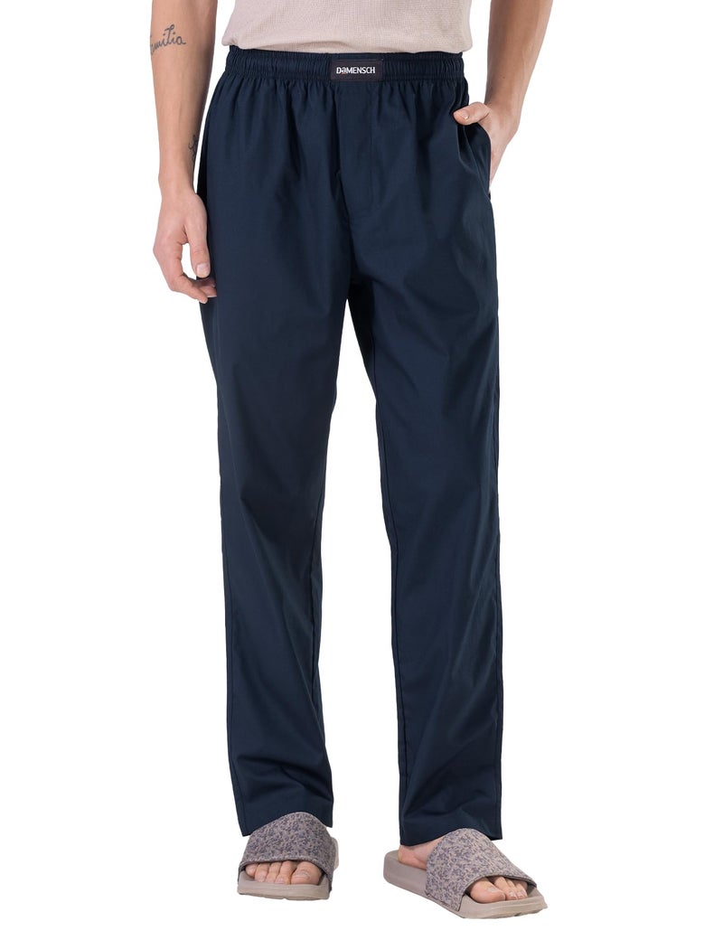 DAMENSCH Relaxed Fit Premium Cotton Casual Style|Dual Pockets|Ultra light| Breathable Microfibre Waistband|Anti-Bacterial|Stretchable, Soft Comfortable| Lounge Pyjamas For Men - Colombo Blue - M - Image 1