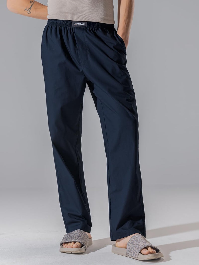 DAMENSCH Relaxed Fit Premium Cotton Casual Style|Dual Pockets|Ultra light| Breathable Microfibre Waistband|Anti-Bacterial|Stretchable, Soft Comfortable| Lounge Pyjamas For Men - Colombo Blue - M - Image 3