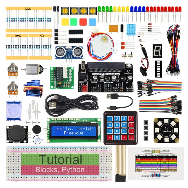فريينوف Freenove RFID Starter Kit لـ Raspberry Pi ، موديل 3B + 3B 3A + 2B 1B + 1A + Zero W ، Python C Java ، 53 مشروعًا ، 420+ صفحة دروس مفصلة ، 200+ مكون - Image 1