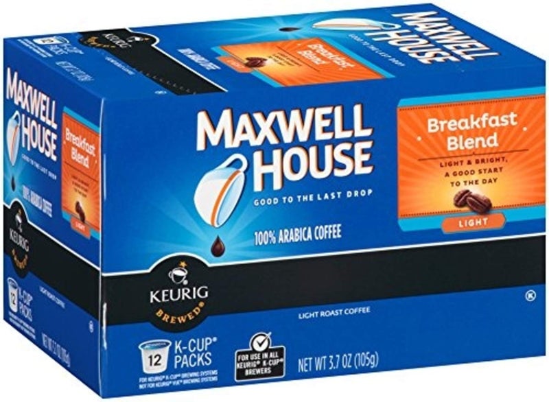 Maxwell House Breakfast Blend Ground Coffee, Light Roast K-Cup Pods 12 count (Pack of 1) - Image 4