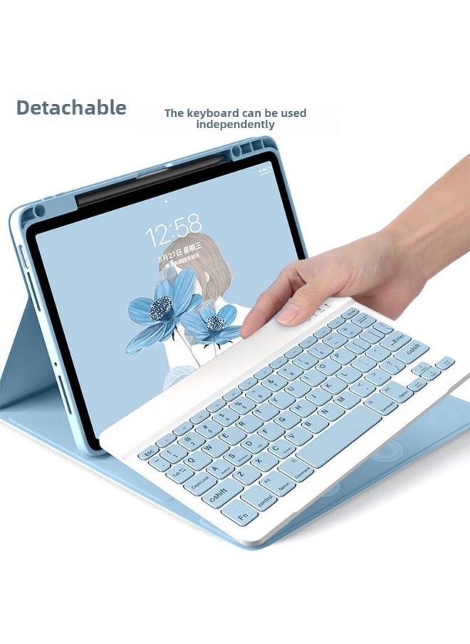 Generic Suitable For IPad10 Bluetooth Keyboard 10.2 Upper Pen Slot Leather Case Air5 Magnetic Protective Case Mouse Mini7 Wonderful-Color:Green-Product Type:iPad 10 Generation 10.9(2022)  - Image 3